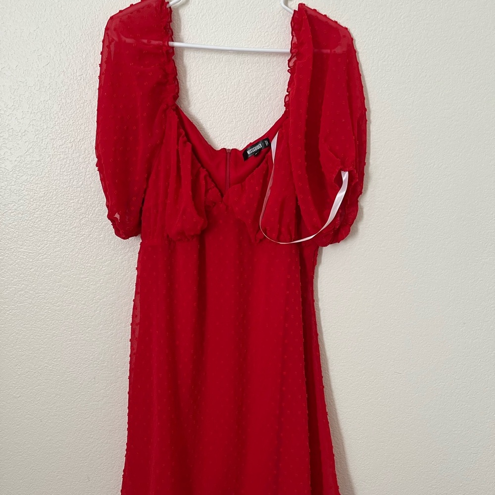 Missguided Vibrant Red Mini Dress